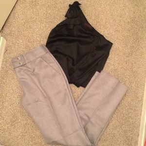 Grey pants with a little shine/sparkle